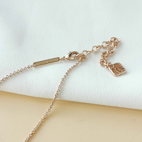 NEW Kendra Scott Elisa Rose Gold Drusy Necklace - Picture 3 of 3